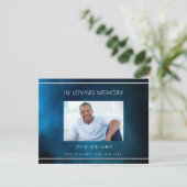 Sympathy funérailles bleu ciel photo carte de reme (Debout devant)