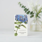 Sympathy Funeral Blue Hydrangea Cartes de prière (Debout devant)