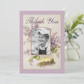 Sympathy Funeral Lilac Vintage Floral Merci (Debout devant)