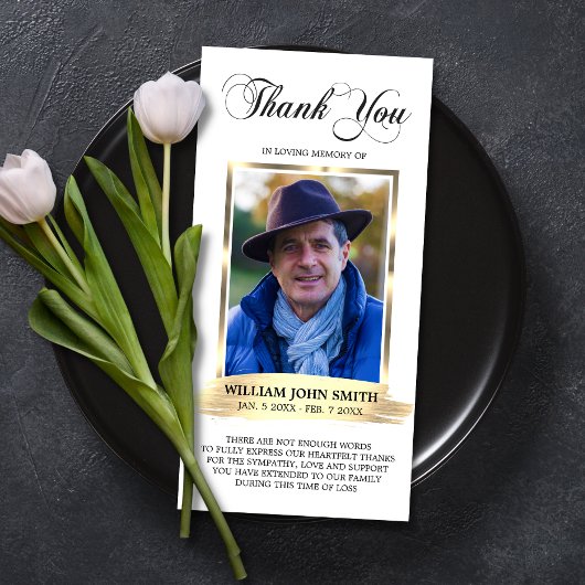 Sympathy Funeral Memorial MERCI blanc Photo