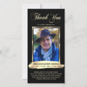 Sympathy Funeral Memorial MERCI Photo noir (Devant)