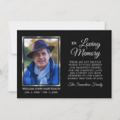 Sympathy Funeral Memory Black MERCI Photo (Devant)