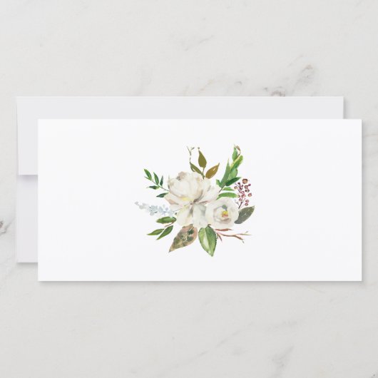 Sympathy Funeral MERCI Aquarelle Florale PHOTO (Dos)