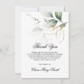 Sympathy Funeral MERCI Aquarelle Verdure (Devant)