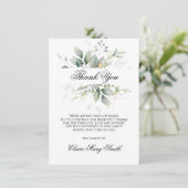 Sympathy Funeral MERCI Aquarelle Verdure (Debout devant)