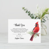 Sympathy Funeral MERCI Cardinal Bird | PHOTO (Debout devant)