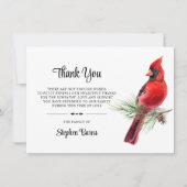 Sympathy Funeral MERCI Cardinal Bird | PHOTO (Devant)