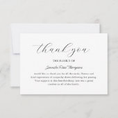 Sympathy Funeral Merci Cartes (Devant)