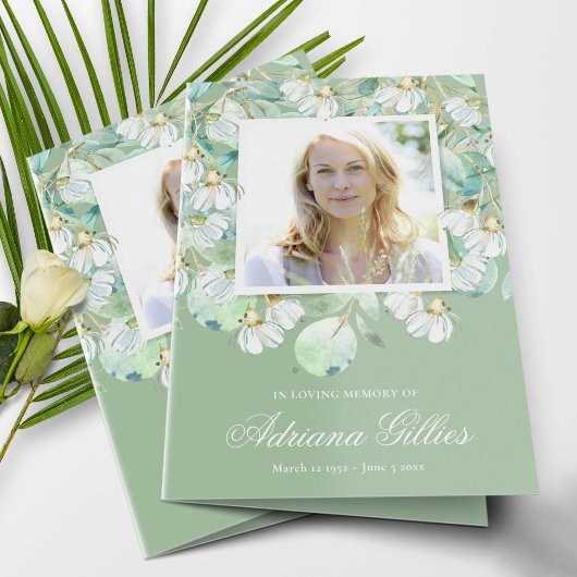 Sympathy Funeral Merci Cartes Eucalyptus Turquoise