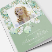 Sympathy Funeral Merci Cartes Eucalyptus Turquoise