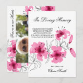 Sympathy Funeral MERCI Lily Floral PHOTO (Devant / Derrière)