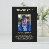 Sympathy Funeral MERCI Photo Black Note (Debout devant)