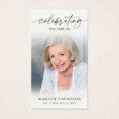 Sympathy Funeral Photo Cross Prayer Card (Devant)