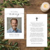 Sympathy Funeral Photo Memorial Prayer Card Visitekaartje