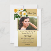 Sympathy Funeral Photo Merci Cartes (Devant)