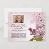 Sympathy Funeral Pink Floral Bedankkaart (Voorkant)