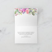 Sympathy Funeral Thank You Note Cartes Floral (Intérieur)