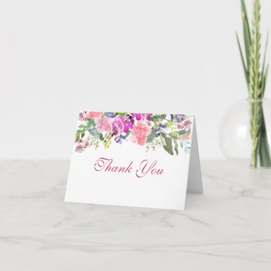 Sympathy Funeral Thank You Note Cartes Floral (Devant)