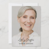 Sympathy Jasmine Photo Funeral Thank You Card Bedankkaart (Voorkant)