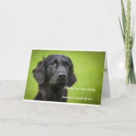 Sympathy-kaart met Flatcoat Retriever Kaart