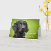 Sympathy-kaart met Flatcoat Retriever Kaart (Gele Bloem)