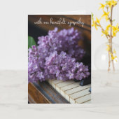 Sympathy Lilacs op oude pianotoetsen Kaart (Gele Bloem)