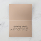 Sympathy Loss Service Dog Yellow Labrador Kaart (Binnen)