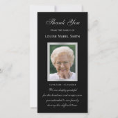 Sympathy Memorial Carte photo noir et argent (Devant)