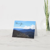 Sympathy Memorial Merci Note Card — Montagnes (Devant)
