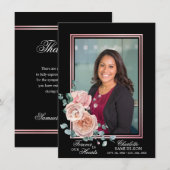 Sympathy Memorial rose floral Merci de la photo (Devant / Derrière)