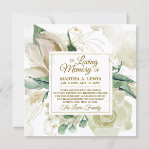 Sympathy Memory Creme Floral BEDANKT