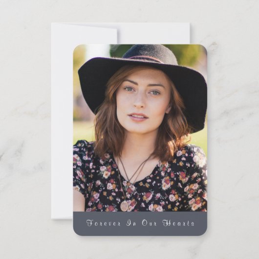 Sympathy Memory Flower Bedankkaart (Achterkant)