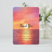 Sympathy Memory Sunset Ocean Bedankkaart (Staand voorkant)