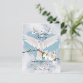 Sympathy Memory White Dove Heaven in Memory Merci  (Debout devant)