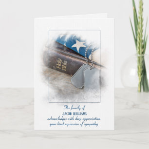 Sympathy Merci Chien Tags et carte biblique