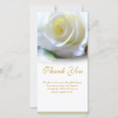 Sympathy Merci funéraire Floral Rose blanche (Devant)