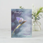 Sympathy MERCI funéraire Papillon pourpre (Debout devant)