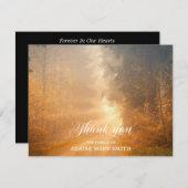 Sympathy MERCI Funeral Forest Fall PHOTO (Devant / Derrière)