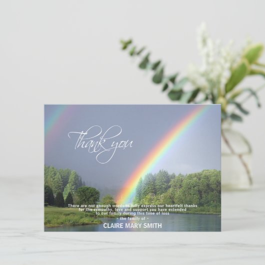 Sympathy MERCI Mémorial Arbres Arc-en-ciel Nature (Debout devant)