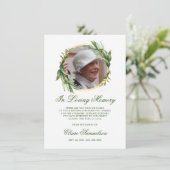 Sympathy Merci Mémorial de la verdure PHOTO (Debout devant)