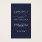 Sympathy Military US Flag Photo Prayer Card (Dos)