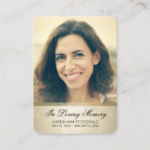 Sympathy Photo Black Script Gold Carte funéraire (Devant)