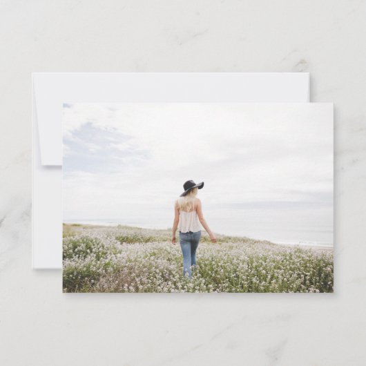 Sympathy Photo Eucalyptus Carte de remerciements f (Dos)