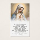 Sympathy Religious Virgin Mary Photo Prayer Card (Devant)