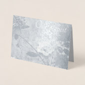 Sympathy Roos Silver Foil Kaart (Voorkant)