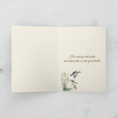 Sympathy Springer Spaniel Dog With Cattails Kaart (Binnen)