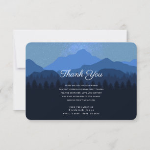 Sympathy Starry Mountain Night Bedankkaart