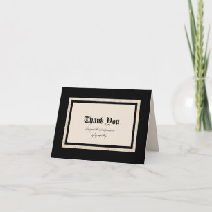 Sympathy Thank You Note Kaart - Classic Design