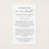 Sympathy USA Flag Cross Funeral Prayer Card (Dos)