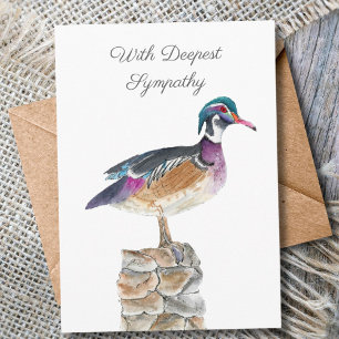 Sympathy Waterverf Mallard Duck Kaart